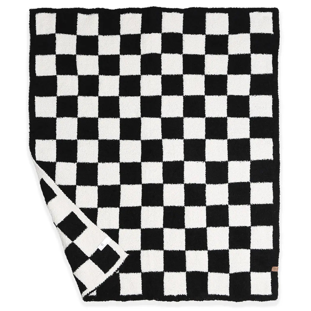 Black Checkered Child Throw Blanket Fashion City