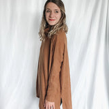 Cowl Neck Waffle Knit Sweater - Raising Brave