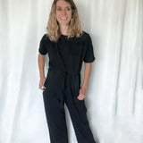 Crowd Pleaser Black Jumpsuit - Raising Brave
