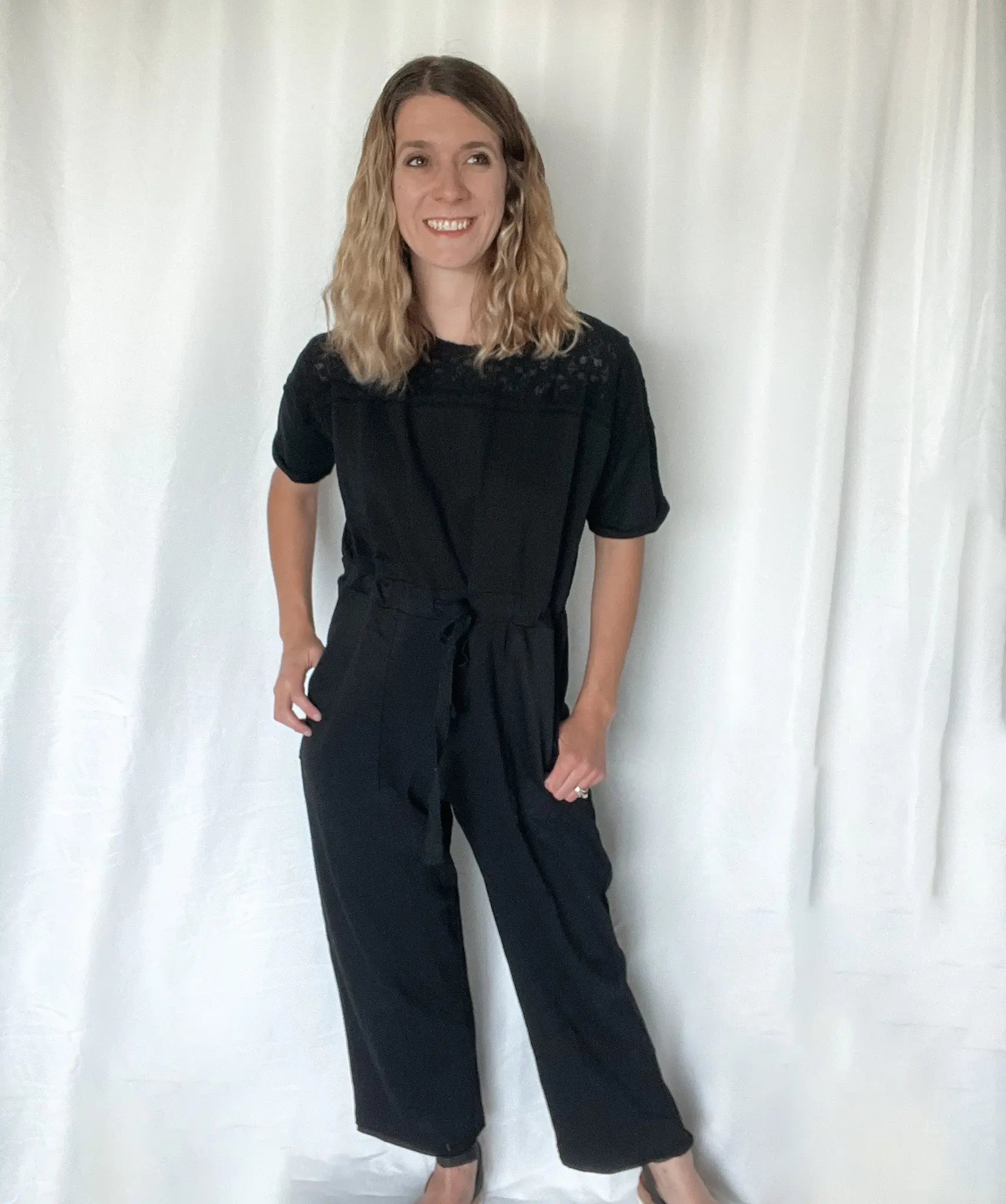 Crowd Pleaser Black Jumpsuit - Raising Brave