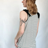 Flirty Striped Ruffle Tank Top - Raising Brave