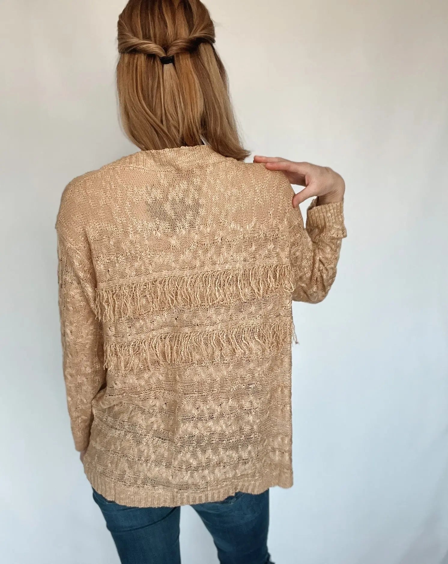 Get Your Fringe On Gold Sweater - Raising Brave