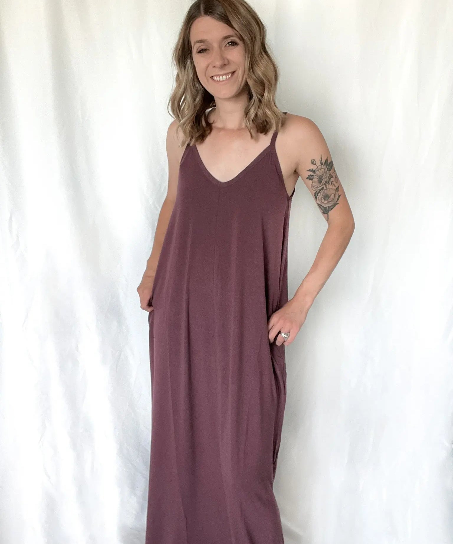 Hidden Pocket Purple Maxi Dress - Raising Brave