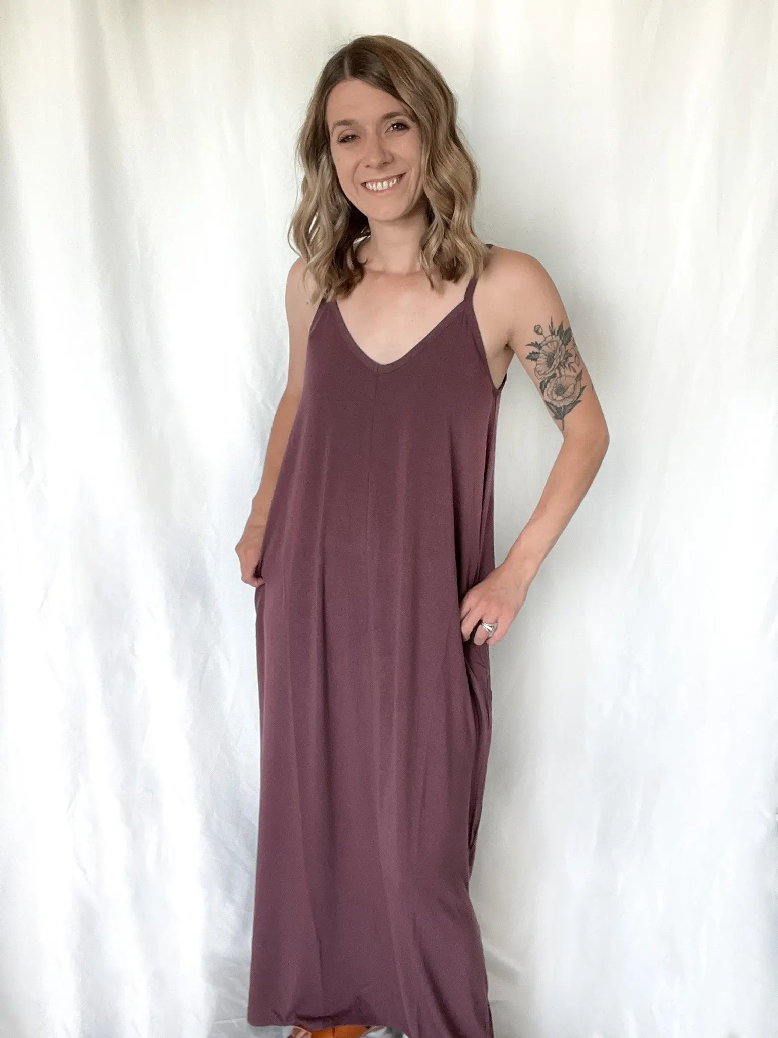 Hidden Pocket Purple Maxi Dress - Raising Brave