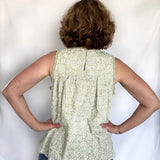 Paisley Floral Lace Green Tank Top - Raising Brave