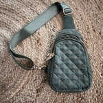Penelope Puffer Sling Bag - Olive - Raising Brave