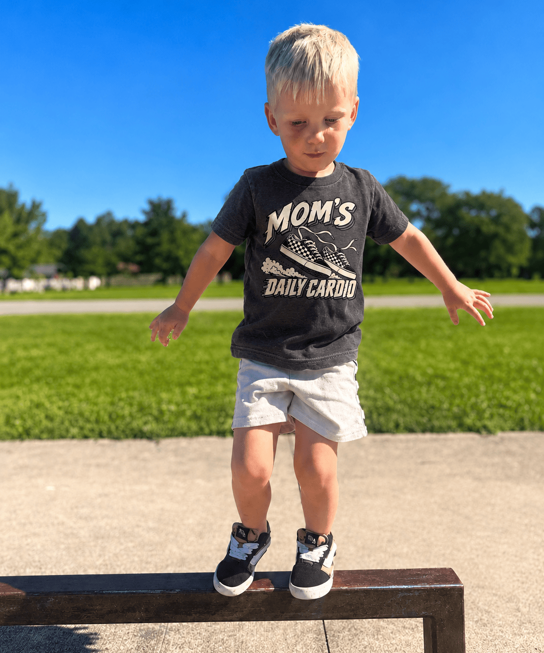 baby tees Mom's Daily Cardio Tee Raising Brave Boutique