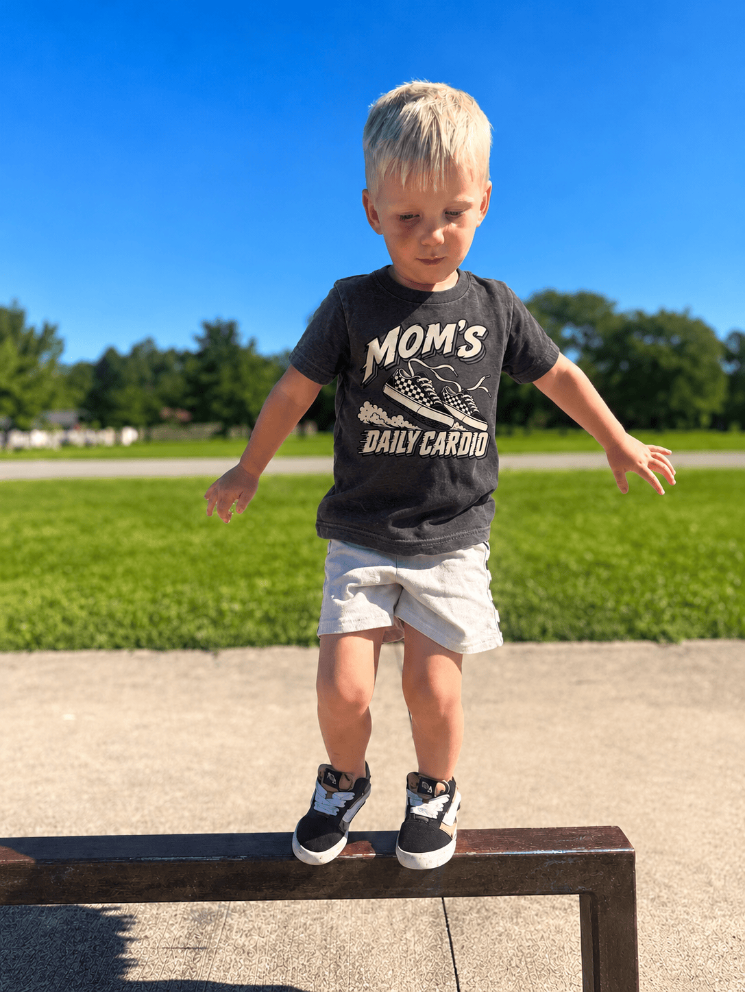 baby tees Mom's Daily Cardio Tee Raising Brave Boutique
