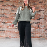 Bottoms Romantic Lace Mineral Wash Pants Raising Brave Boutique