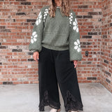 Bottoms Romantic Lace Mineral Wash Pants Raising Brave Boutique