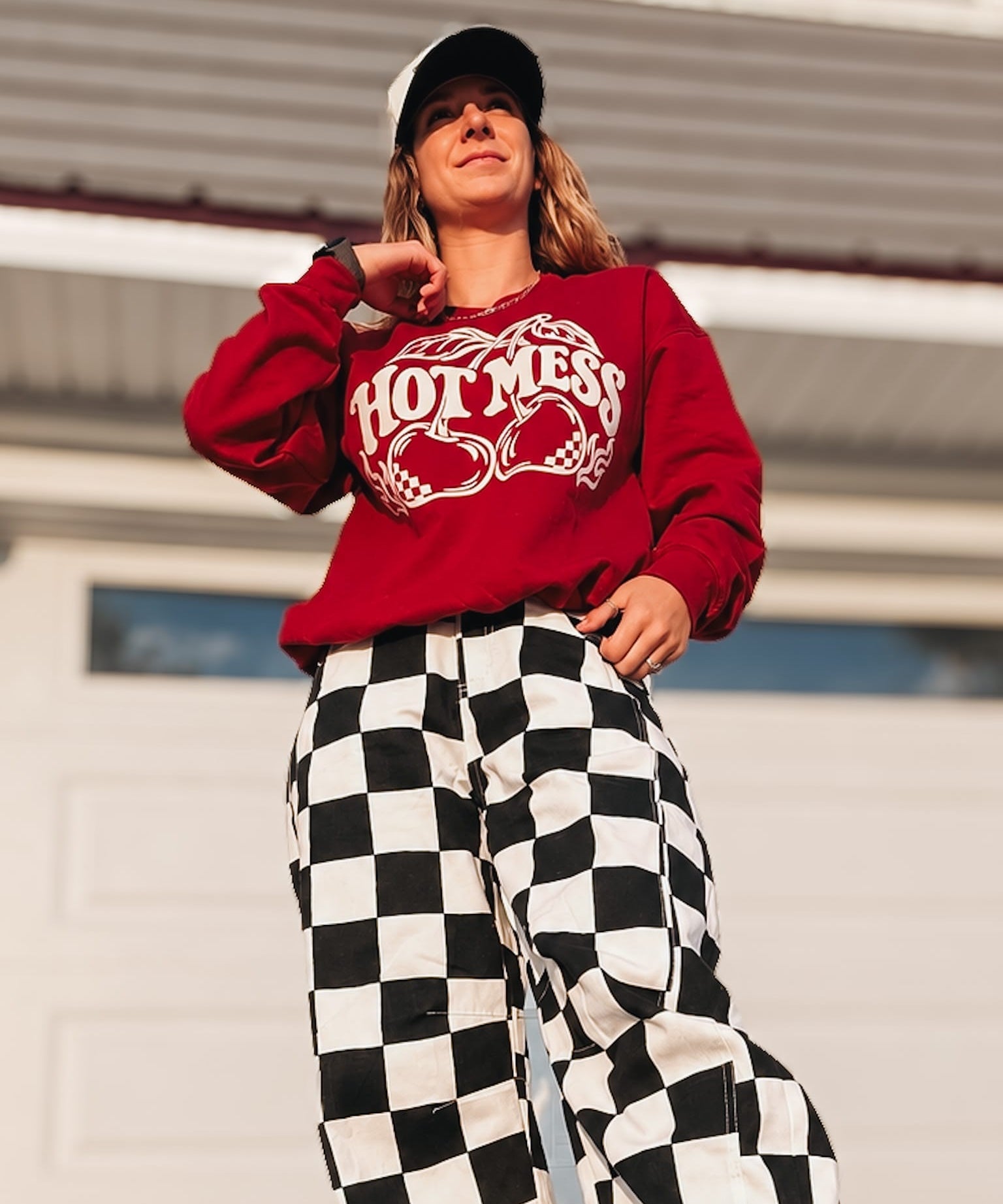 Sweatshirt Hot Mess Cherry Crew Raising Brave Boutique