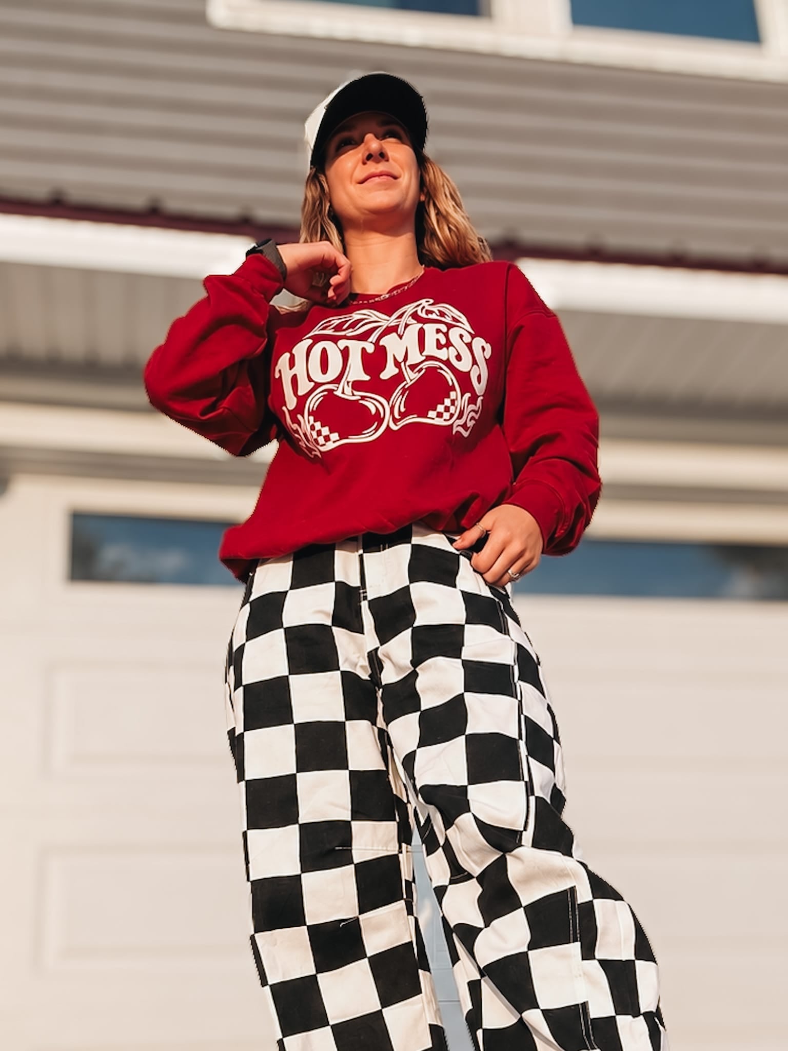 Sweatshirt Hot Mess Cherry Crew Raising Brave Boutique