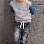 Baby Bottoms Beau Distressed Black Denim Raising Brave Boutique
