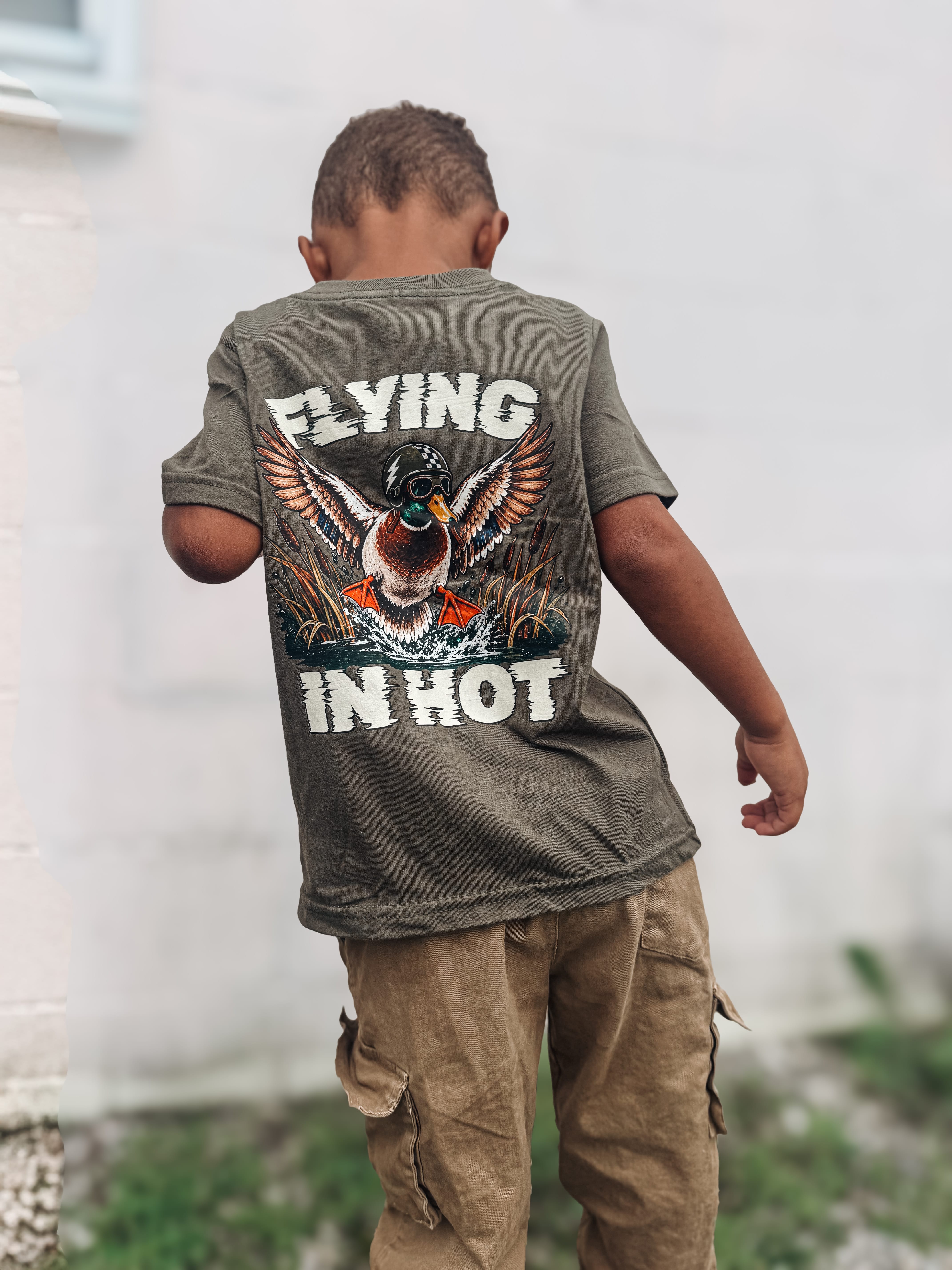 baby tees Flying in Hot Duck Tee Raising Brave Boutique