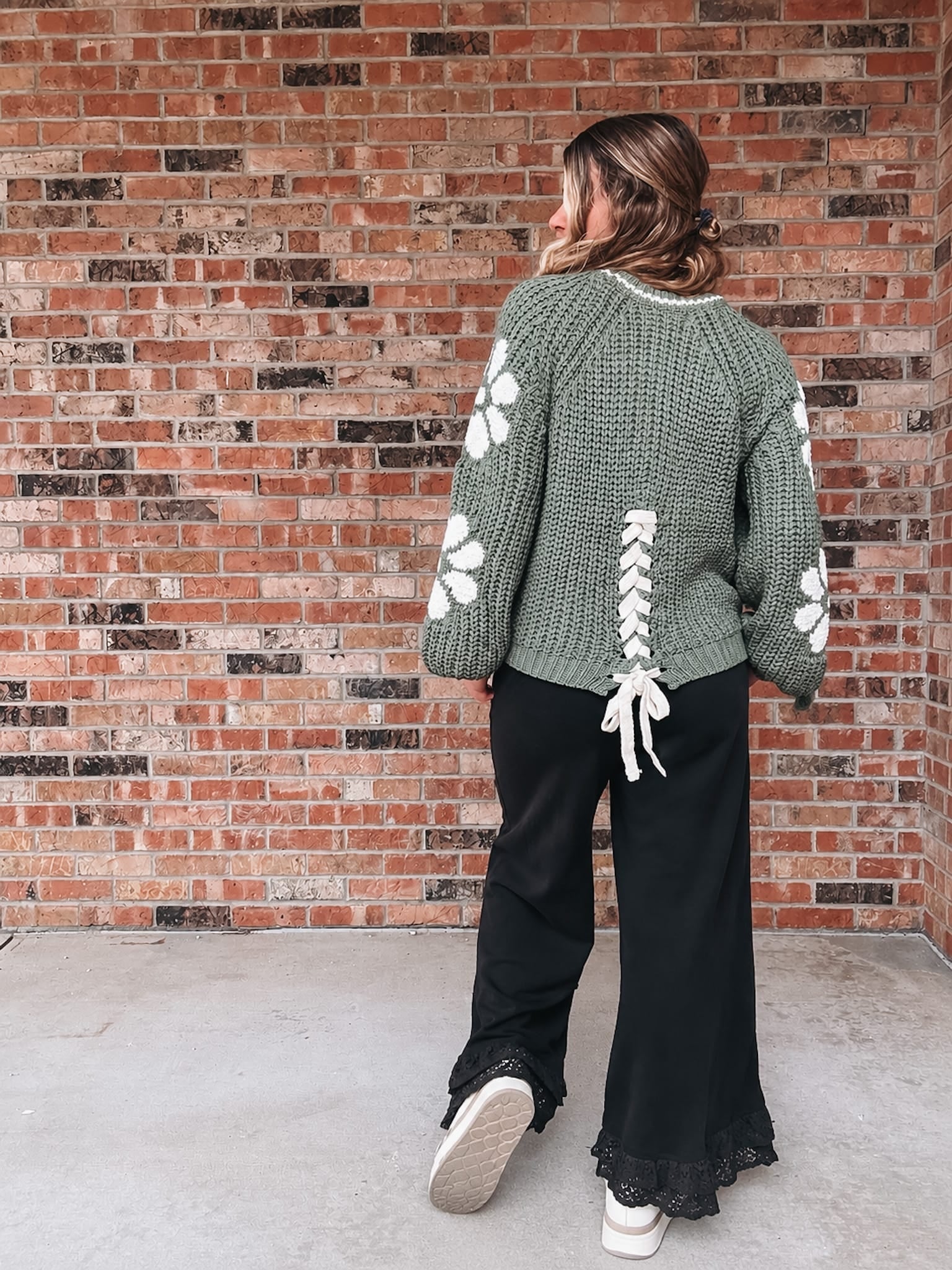 Bottoms Romantic Lace Mineral Wash Pants Raising Brave Boutique