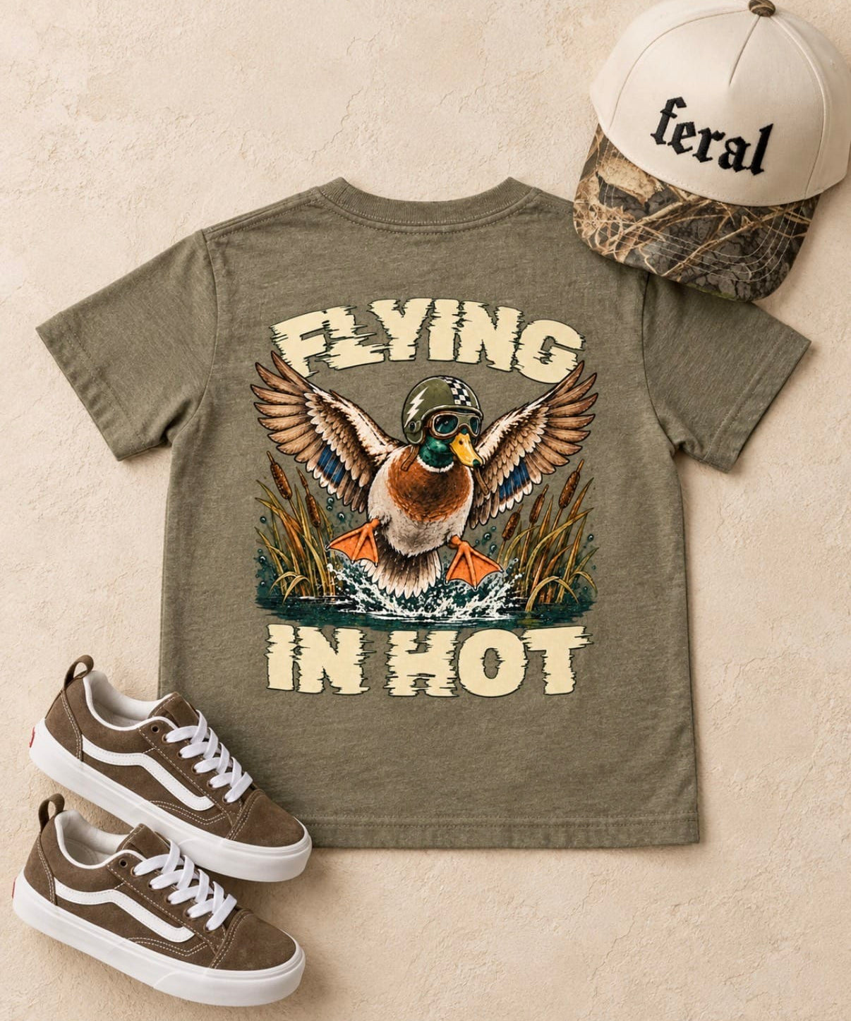 baby tees Flying in Hot Duck Tee Raising Brave Boutique
