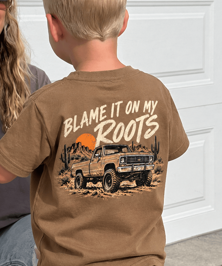 baby tees Blame it on My Roots Tee Raising Brave Boutique