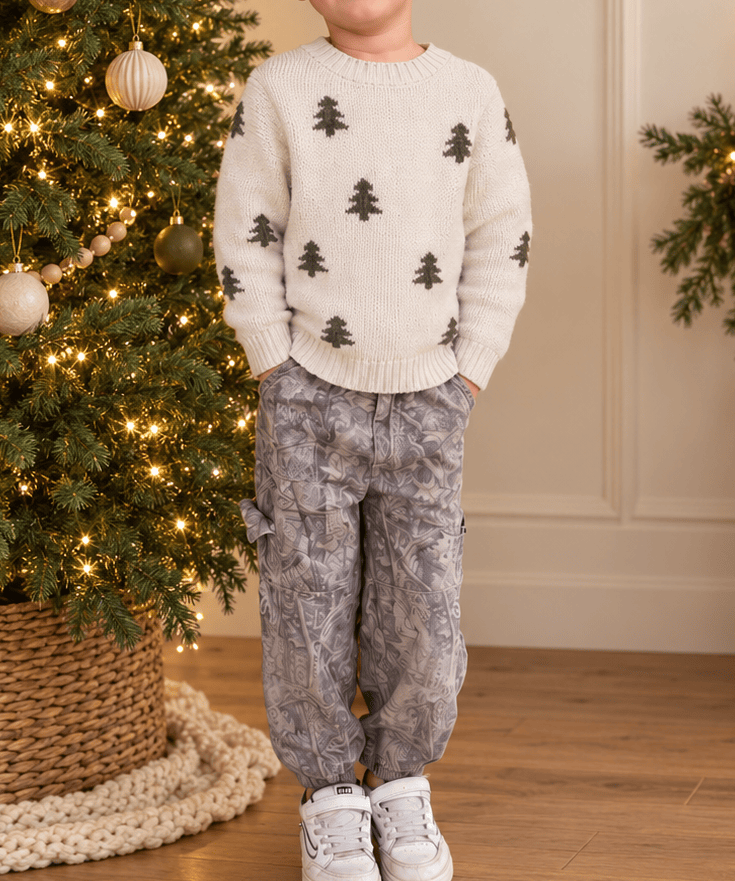 Sweaters Pine Tree Knit Sweater Raising Brave Boutique