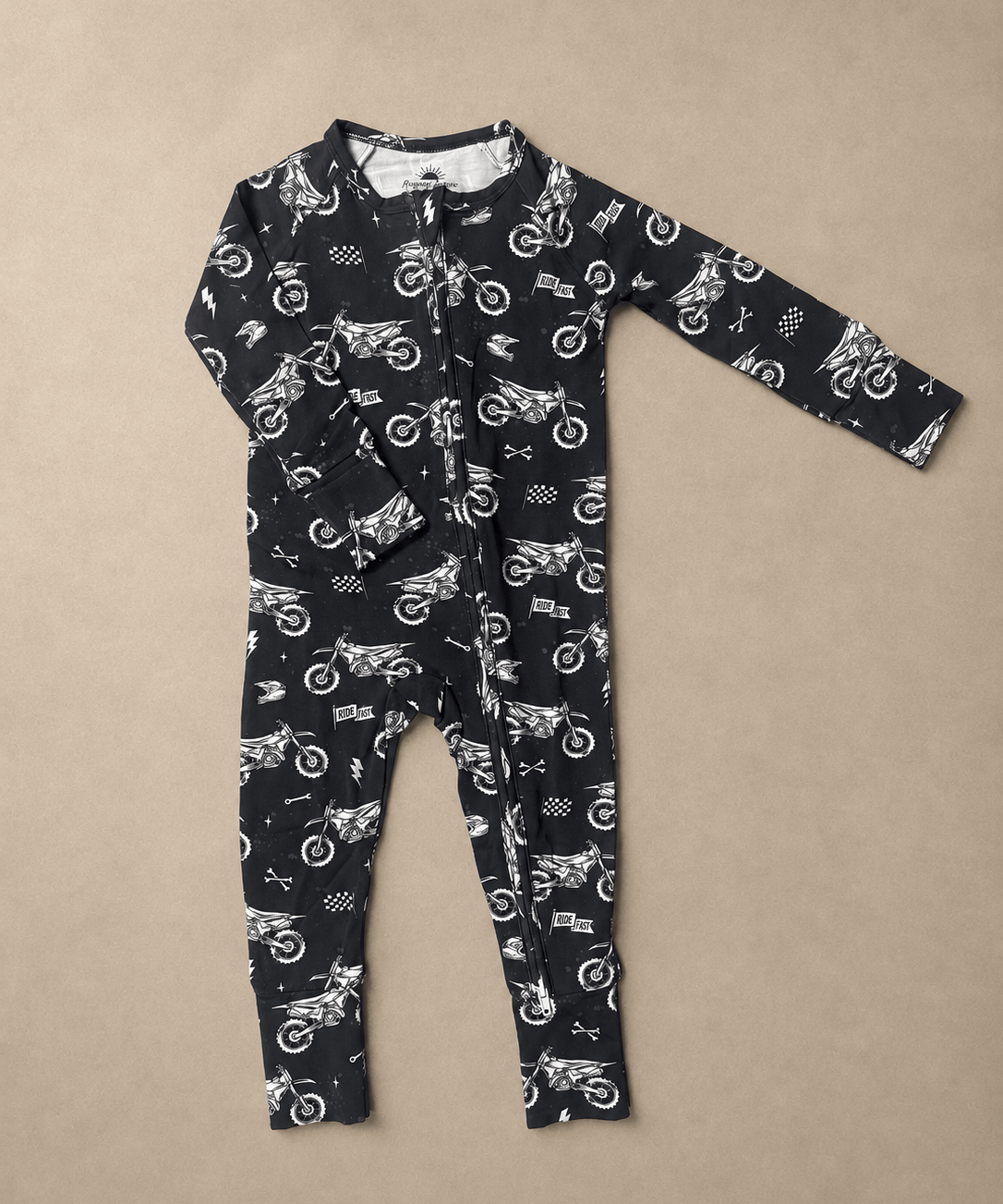 Bamboo Romper Dirt Bike Bamboo Romper Raising Brave Boutique