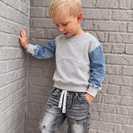 Baby Bottoms Beau Distressed Black Denim Raising Brave Boutique