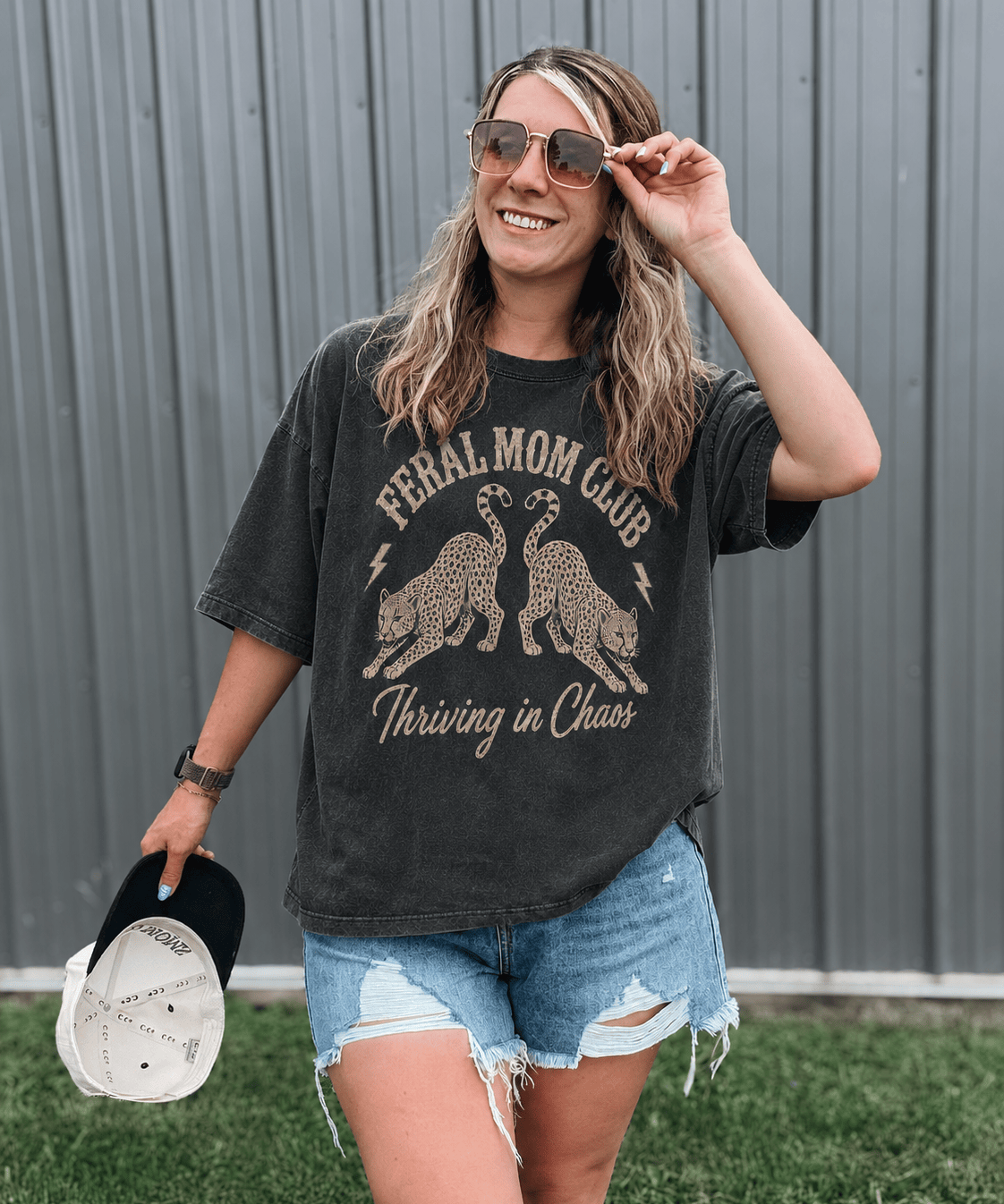 Women's Tees Feral Mom Club Leopard Tee Raising Brave Boutique