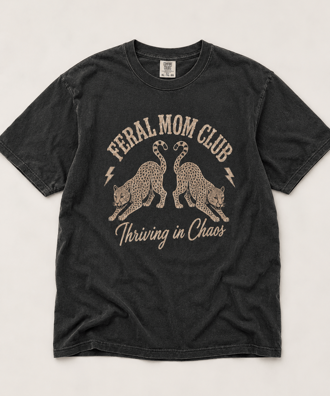 Women's Tees Feral Mom Club Leopard Tee Raising Brave Boutique