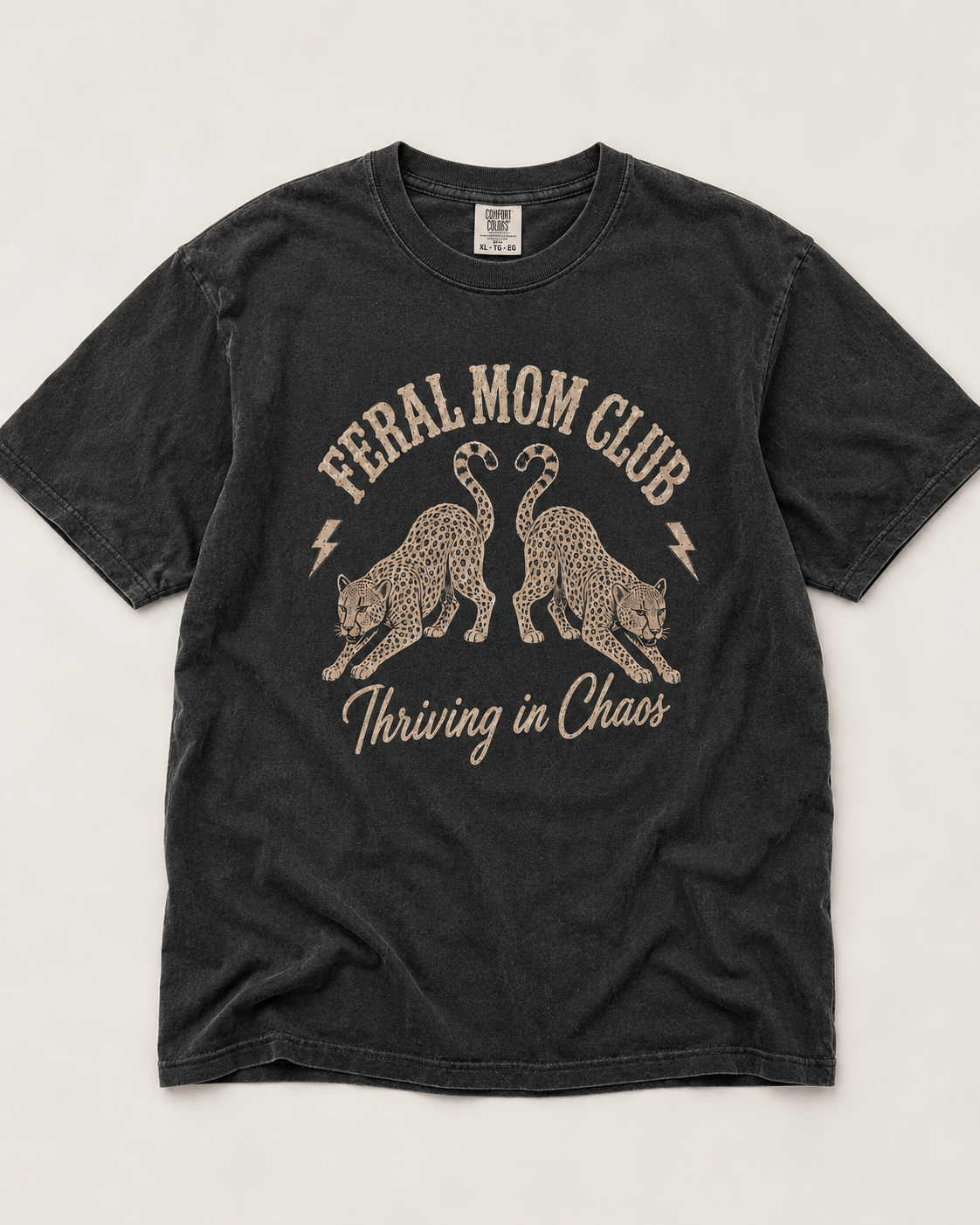 Women's Tees Feral Mom Club Leopard Tee Raising Brave Boutique