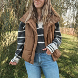 Camel Puffer Vest