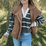 Camel Puffer Vest