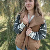 Camel Puffer Vest