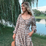 Fall Tartan Mini Dress In Loom