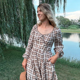 Fall Tartan Mini Dress In Loom