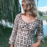 Fall Tartan Mini Dress In Loom