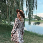Fall Tartan Mini Dress In Loom