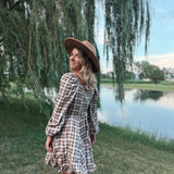 Fall Tartan Mini Dress In Loom