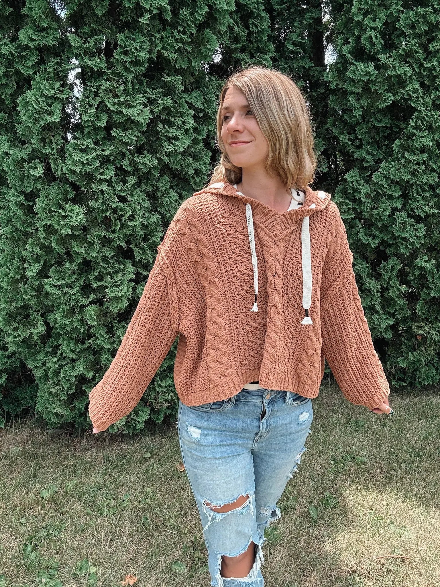 Mustard Boho Hoodie Zenana