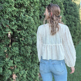 Flora Romantic Lace Balloon Sleeve Top