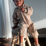 Zip Up Hooded Jumpsuit