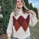 Stone Argyle Sweater