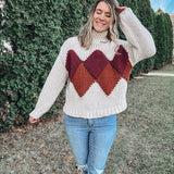 Stone Argyle Sweater
