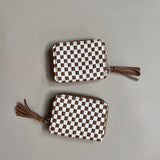 Camel Checkered Wallet