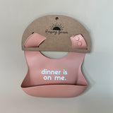 Diner is On Me Silicone Bib