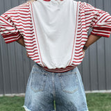 Retro Americana USA Striped Sweatshirt Top