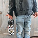 Rad Checkered Sticker Water Bottle
