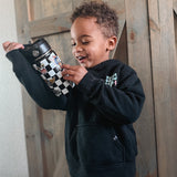 Rad Checkered Sticker Water Bottle