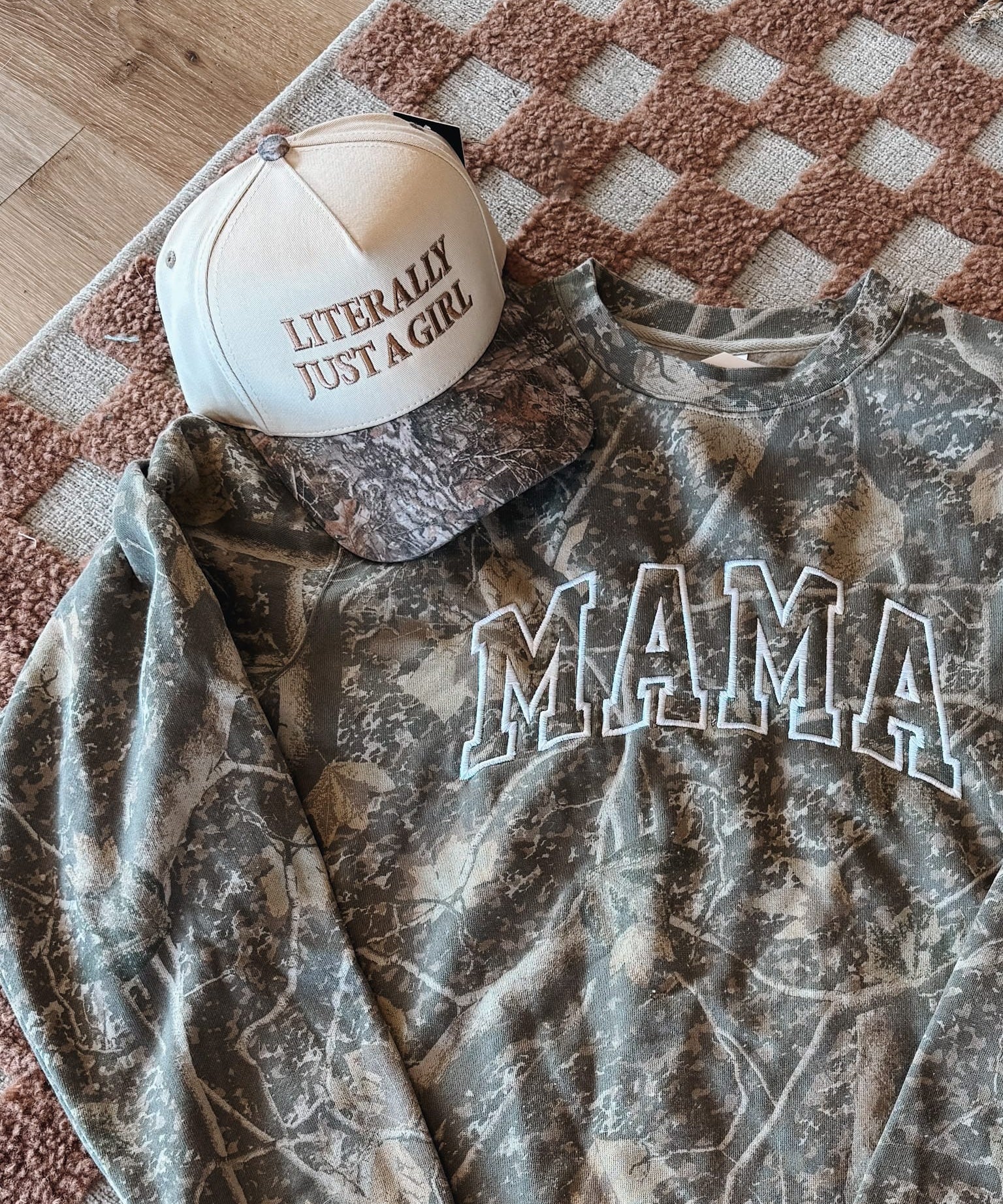 Sweatshirt Camo Mama Embroidered Sweatshirt Raising Brave Boutique