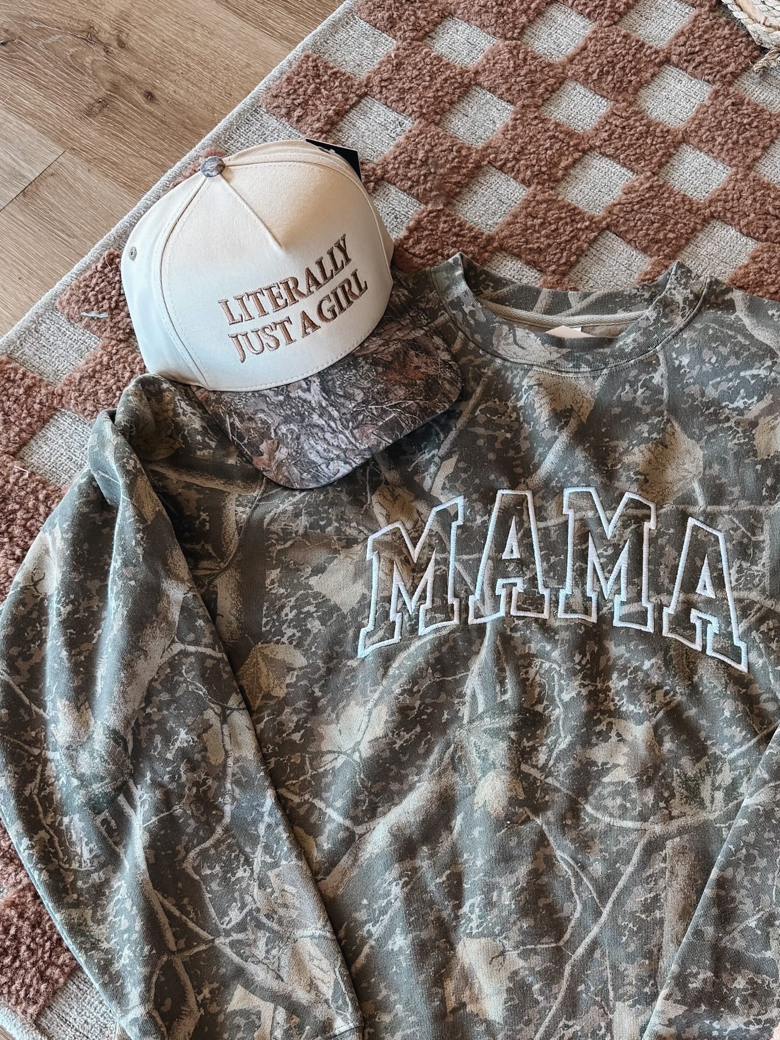 Sweatshirt Camo Mama Embroidered Sweatshirt Raising Brave Boutique