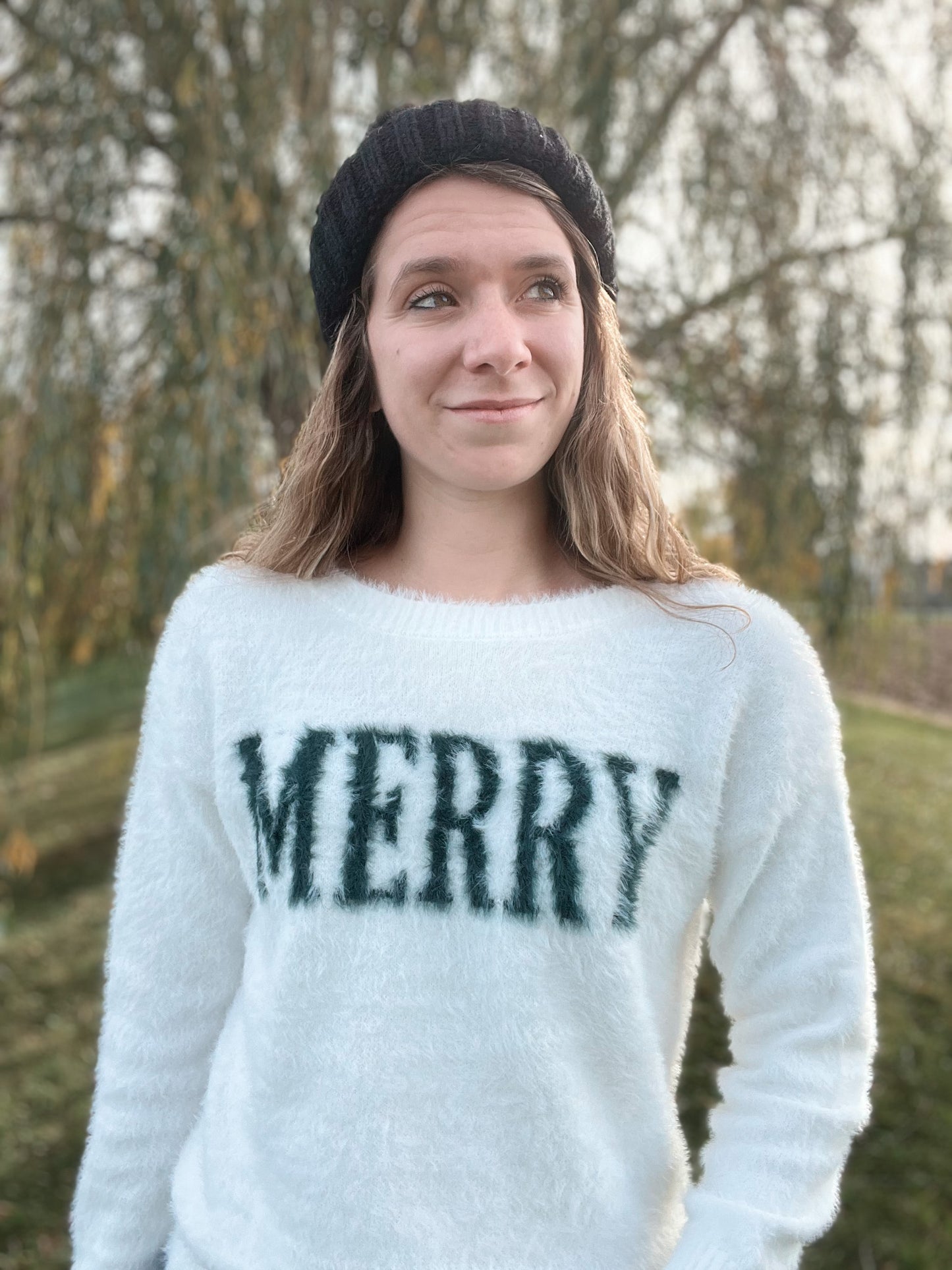 Merry Eyelash Sweater