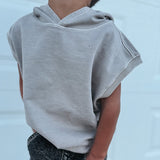 Classic Vintage-Wash Sleeveless Hoodie