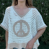 Peace Knit Pullover Top